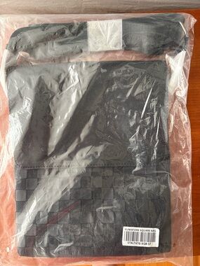 Black Checkered Crossbody Bag - Square Style